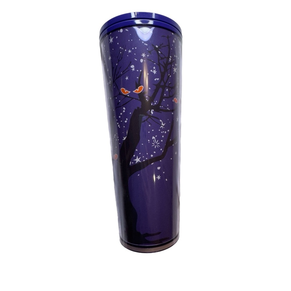 Starbucks Halloween 2022 Purple Tree with Eyes Stars Tumbler Glow - No straw